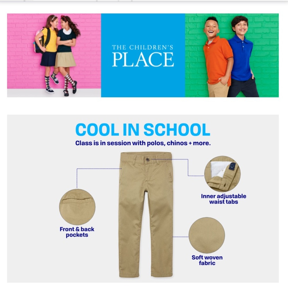 4 Pairs (for price of 1) Boys Uniform Pants NWT